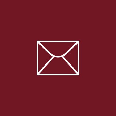 mektup zarfının minimalist vektör simgesi