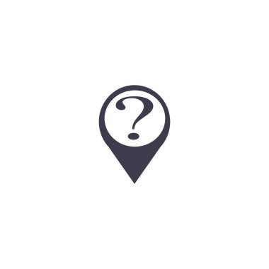 soru işareti basit simge vektör çizim