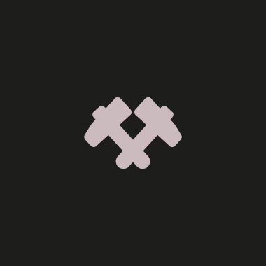 Balyozlar, vektör çizim minimalist simgesi