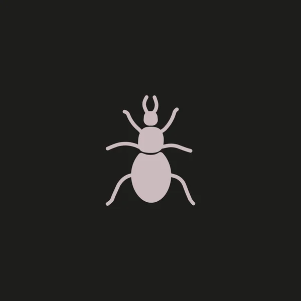 Stag Beetle Icône Plate Vecteur Illustration — Image vectorielle