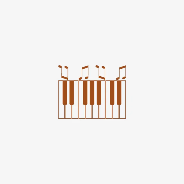 Иконка Вектор Иллюстрация Концепция Музыкального Инструмента — стоковый вектор