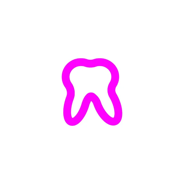 Human Tooth Flat Icon Vector Illustration — Stock Vector