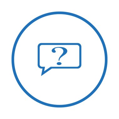 soru işareti basit simge vektör çizim