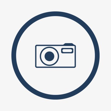 Fotoğraf makinesinin minimalist vektör simgesi