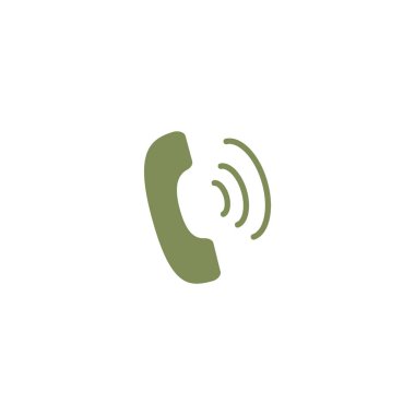 eski telefon düz simgesi, vektör, illüstrasyon 