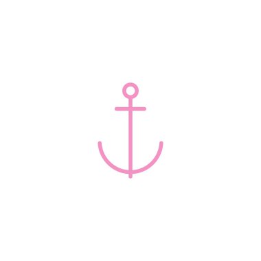 Çapa düzlüğü simgesi, vektör illüstrasyonu