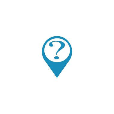 soru işareti basit simge vektör çizim