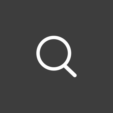 düz büyüteç simgesini, vektör, illüstrasyon 