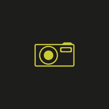 Fotoğraf makinesinin minimalist vektör simgesi