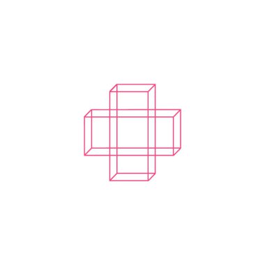 Tıbbi düz simgesi, vektör, illüstrasyon çapraz 