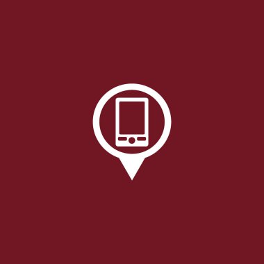 akıllı telefon düz simgesi, vektör illüstrasyonu 