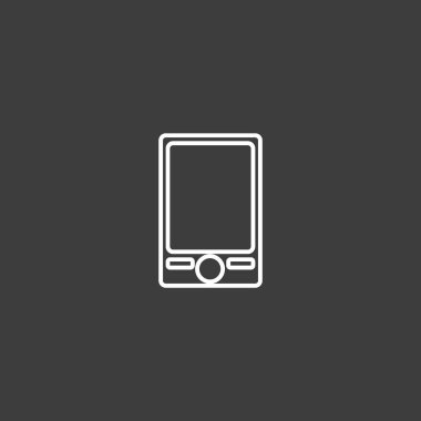 akıllı telefon düz simgesi, vektör illüstrasyonu 