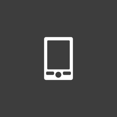 akıllı telefon düz simgesi, vektör illüstrasyonu 