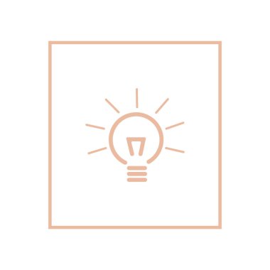 Akkor ampul düz simgesi, vektör çizim  