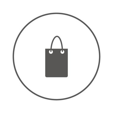 minimalist vektör simgesi alışveriş çantası