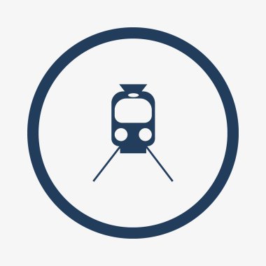 simge lokomotif tren yolu, tren vektör çizim üzerinde 