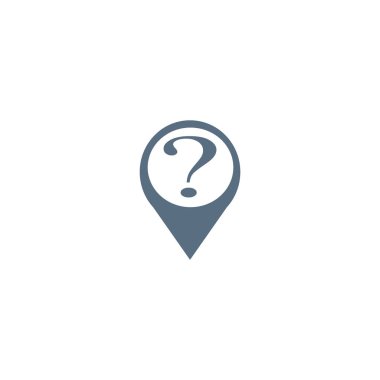 soru işareti basit simge vektör çizim