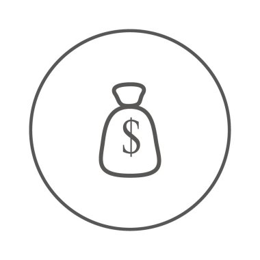 para çantası düz simgesi, iş kavramı