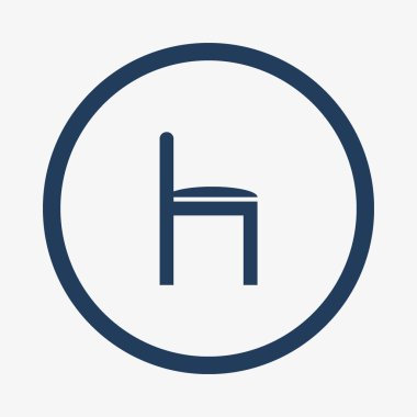 bar tabure düz stil ikonu, illüstrasyon vektör  