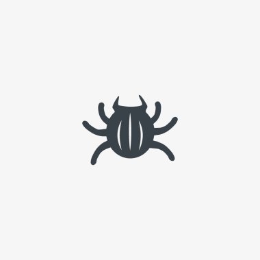 Böcek düz simgesini, vektör, illüstrasyon