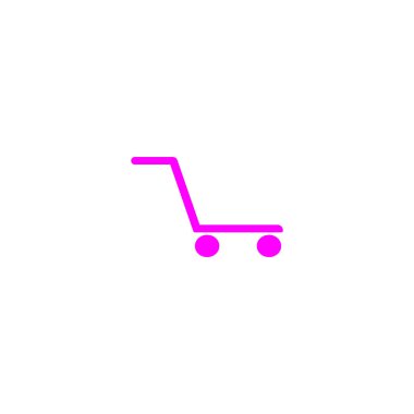 alışveriş sepeti, vektör çizim minimalist simgesi