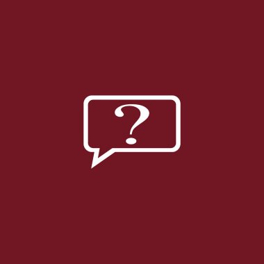 soru işareti basit simge vektör çizim