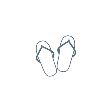 Flip flop düz stil ikonu, vektör çizim 
