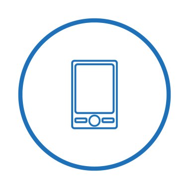 akıllı telefon düz simgesi, vektör illüstrasyonu 