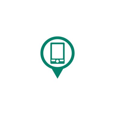 akıllı telefon düz simgesi, vektör illüstrasyonu 