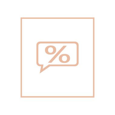 Konsept alışveriş yüzde simgesi