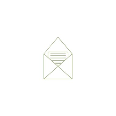 mektup zarfının minimalist vektör simgesi
