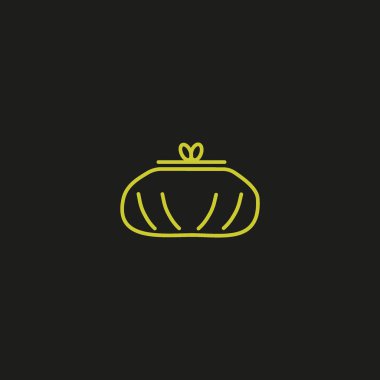 Sevimli bayan cüzdan Logo şablonu