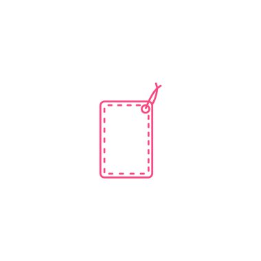 asmak etiketi düz simgesi, vektör çizim 