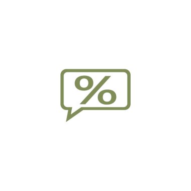 Konsept alışveriş yüzde simgesi