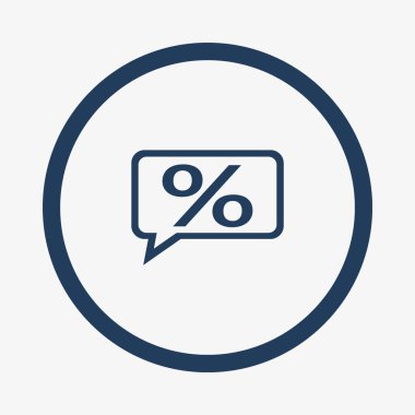 Konsept alışveriş yüzde simgesi