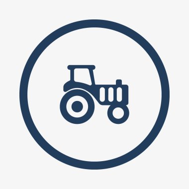 Traktör düz simgesi, vektör illüstrasyonu  