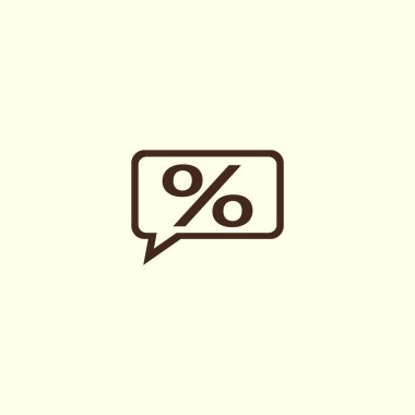 Konsept alışveriş yüzde simgesi