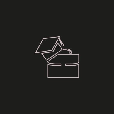 Bekarlığa veda kap Logo şablonu ile modern bavul