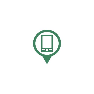 akıllı telefon düz simgesi, vektör illüstrasyonu 