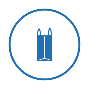 minimalist vektör simgesi alışveriş çantası