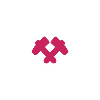 Balyozlar, vektör çizim minimalist simgesi