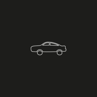 Binek otomobil minimalist vektör simgesi