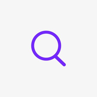 düz büyüteç simgesini, vektör, illüstrasyon 