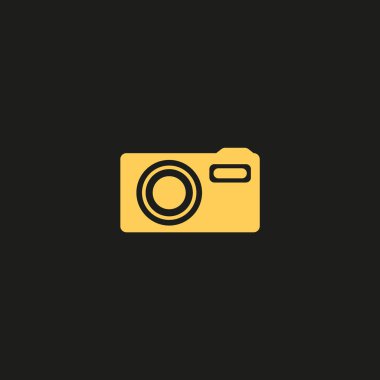 Fotoğraf makinesinin minimalist vektör simgesi