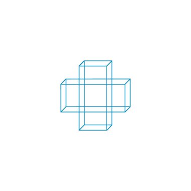 Tıbbi düz simgesi, vektör, illüstrasyon çapraz 