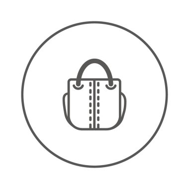 kadın el çantası düz simgesi 