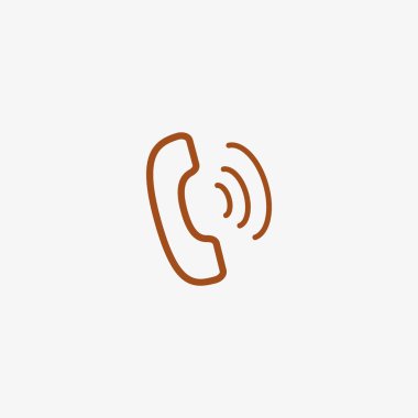 eski telefon düz simgesi, vektör, illüstrasyon 