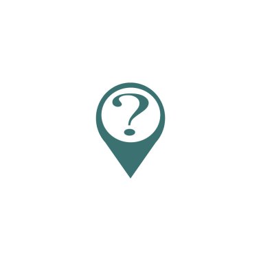 soru işareti basit simge vektör çizim