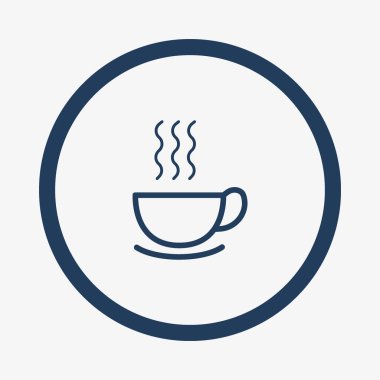 Lezzetli sıcak fincan kahve ya da çay vektör çizim