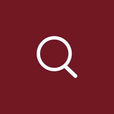 düz büyüteç simgesini, vektör, illüstrasyon 